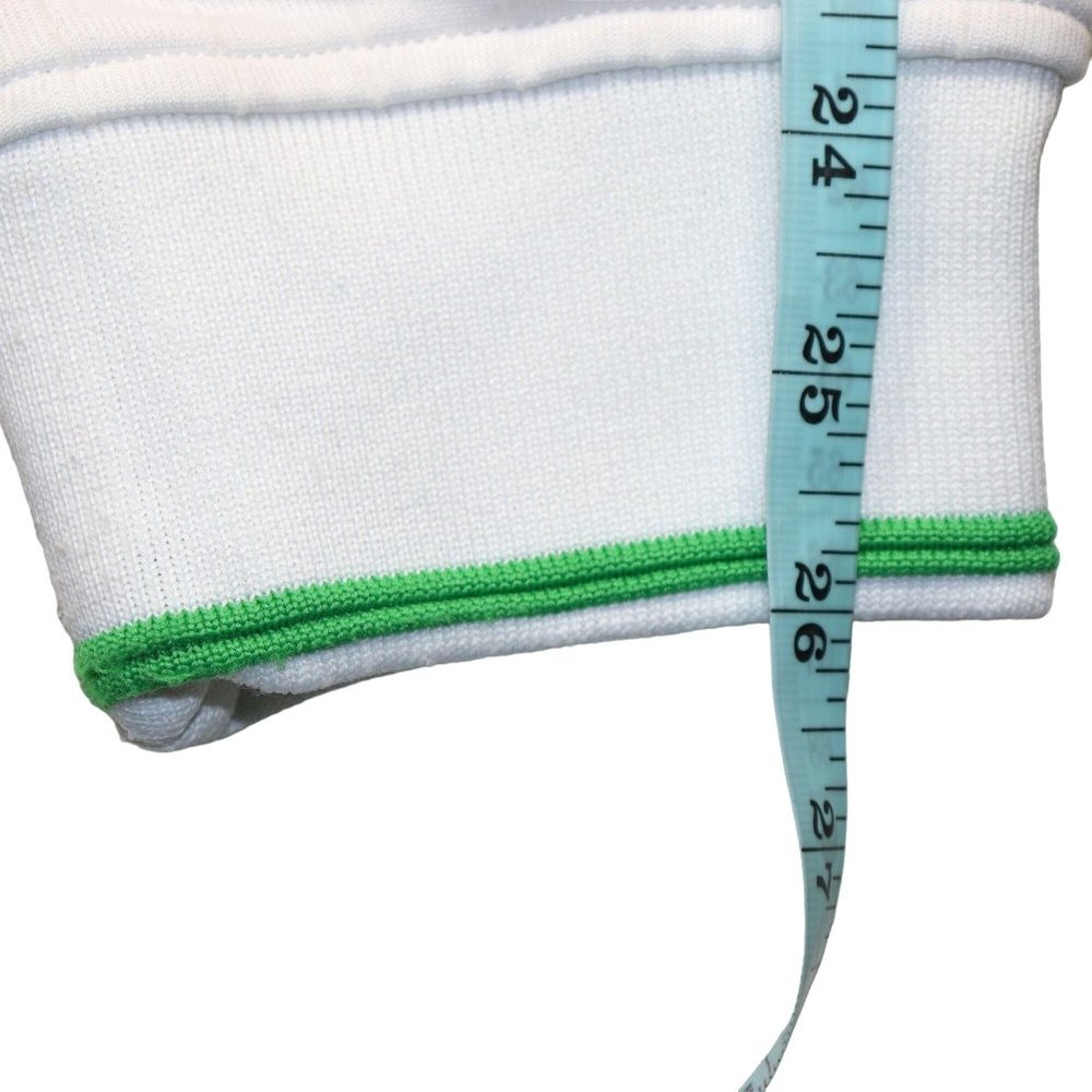 ECKO UNLTD Jacket Zip Front Size Large White Green Black Accents Stripes - Picture 13 of 15